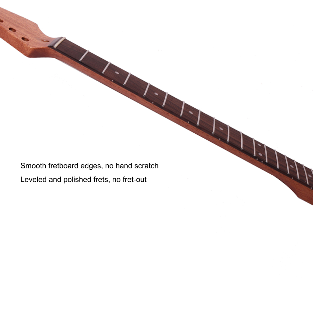 Stratocaster Guitar Neck Rosewood Fretboard Congolese Mahogany Neck 9.5" Radius 10 mm Holes 22 Frets Gloss Finish