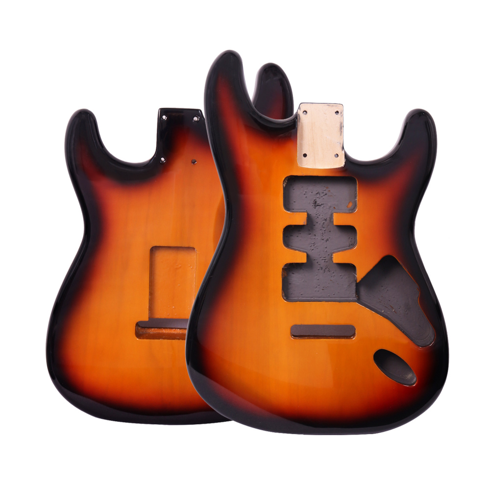 Roasted Poplar Electric Guitar Body Stratocaster HSH 3 Tune Sunburst Color