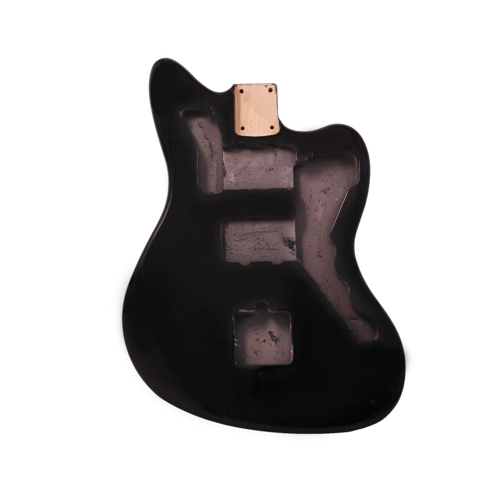 Roasted Poplar Electric Guitar Body Jazzmaster P90 Black Color neck pocket view