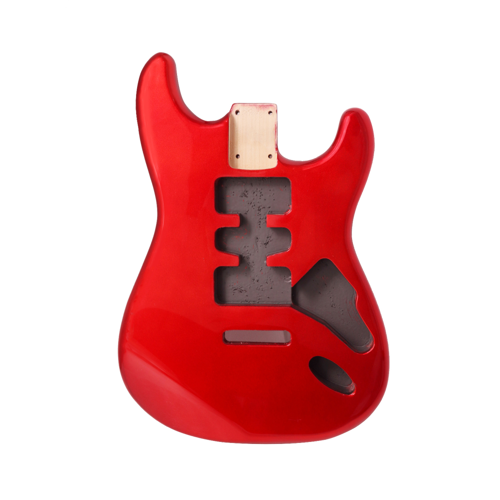 Roasted Poplar Electric Guitar Body Stratocaster HSH Candy Apple Red Color