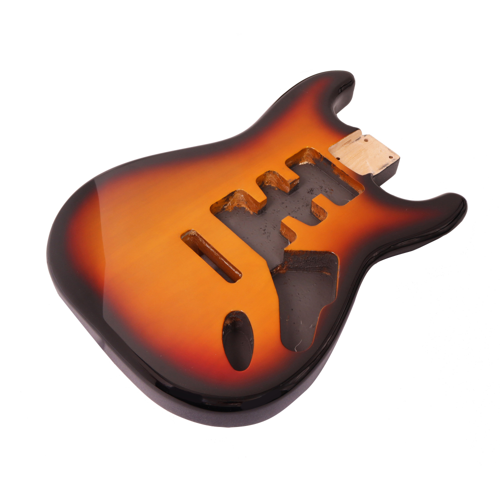 Roasted Poplar Electric Guitar Body Stratocaster HSH 3 Tune Sunburst Color