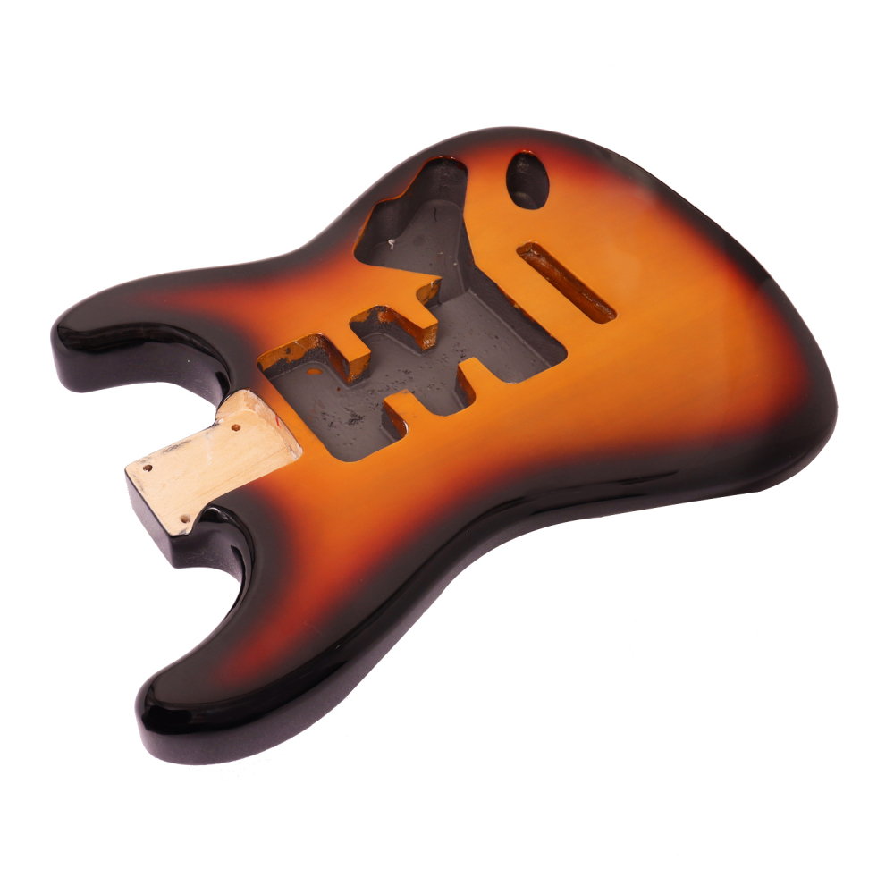 Roasted Poplar Electric Guitar Body Stratocaster HSH 3 Tune Sunburst Color