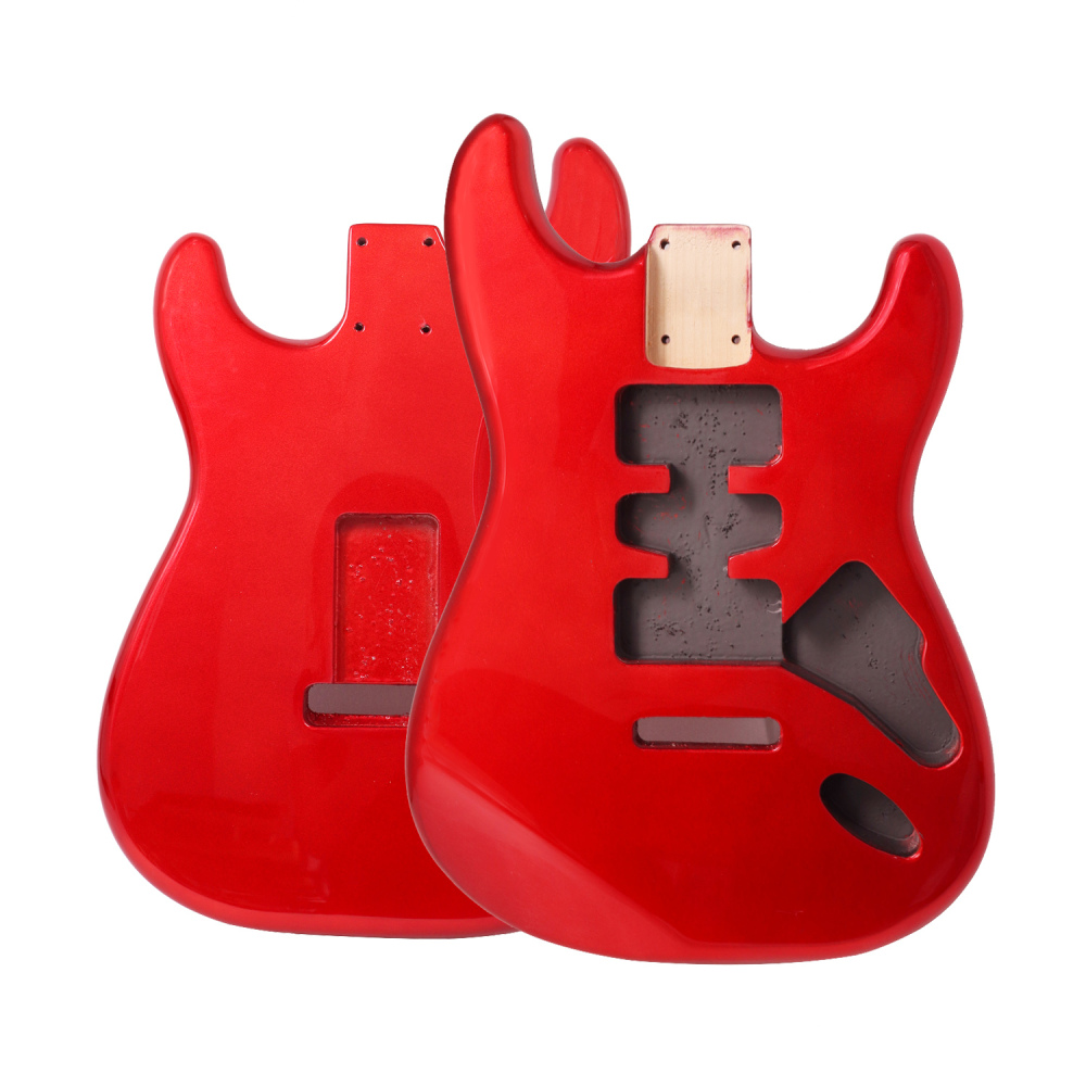 Roasted Poplar Electric Guitar Body Stratocaster HSH Candy Apple Red Color
