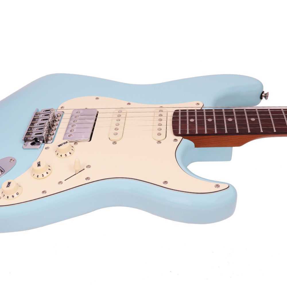 Stratocaster Electric Guitar Roasted Maple Neck Rosewood Fretboard SSH Ceramic Pickups 6-Point Tremolo Bone Nut Black Color
