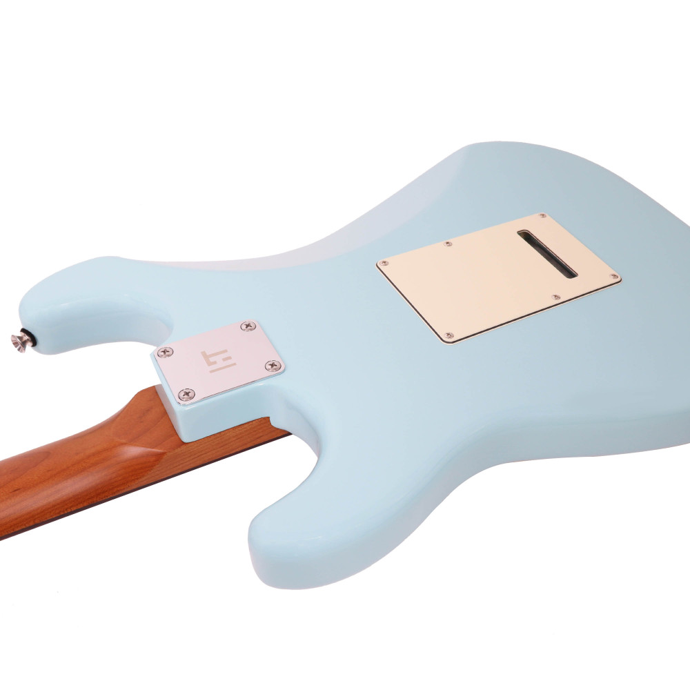 Stratocaster Electric Guitar Roasted Maple Neck Rosewood Fretboard SSH Ceramic Pickups 6-Point Tremolo Bone Nut Black Color