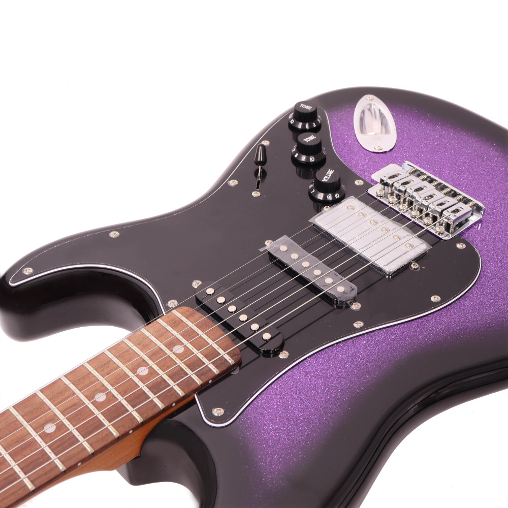 Stratocaster Electric Guitar Roasted Maple Neck Rosewood Fretboard SSH Ceramic Pickups 6-Point Tremolo Bone Nut Black Color