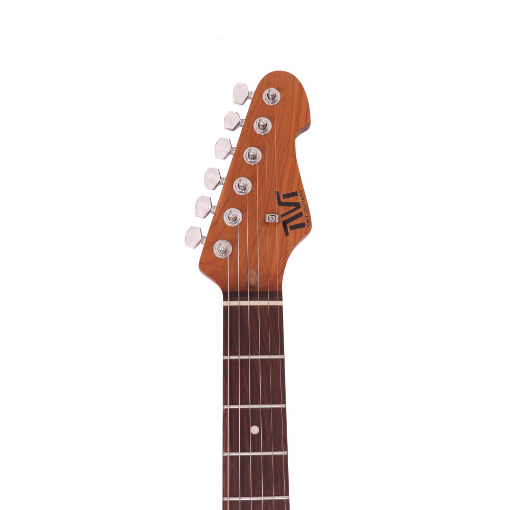 Stratocaster Electric Guitar Roasted Maple Neck Rosewood Fretboard SSH Ceramic Pickups 6-Point Tremolo Bone Nut Cream Color