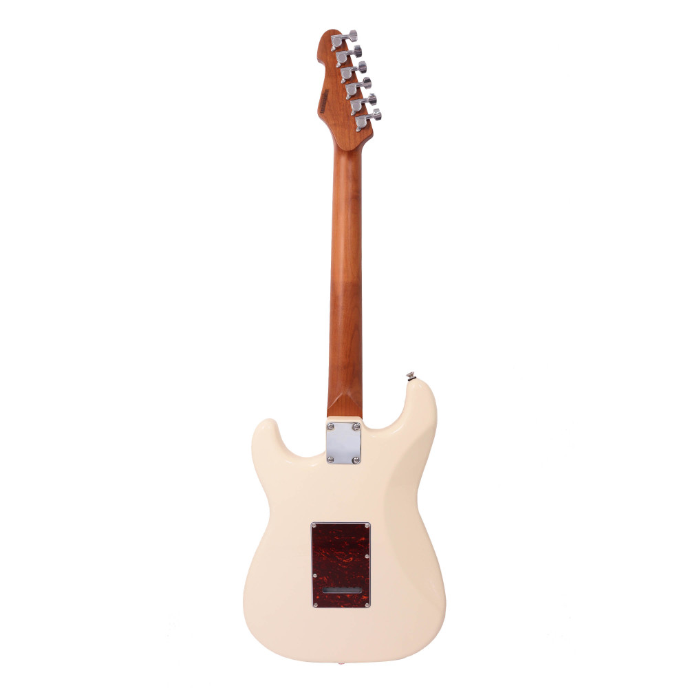 Stratocaster Electric Guitar Roasted Maple Neck Rosewood Fretboard SSH Ceramic Pickups 6-Point Tremolo Bone Nut Cream Color