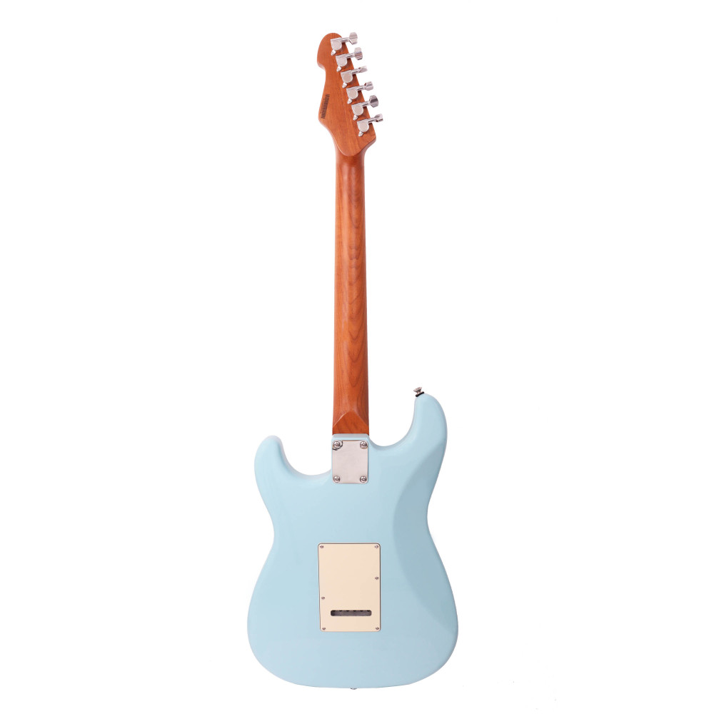 Stratocaster Electric Guitar Roasted Maple Neck Rosewood Fretboard SSH Ceramic Pickups 6-Point Tremolo Bone Nut Sonic Blue Color
