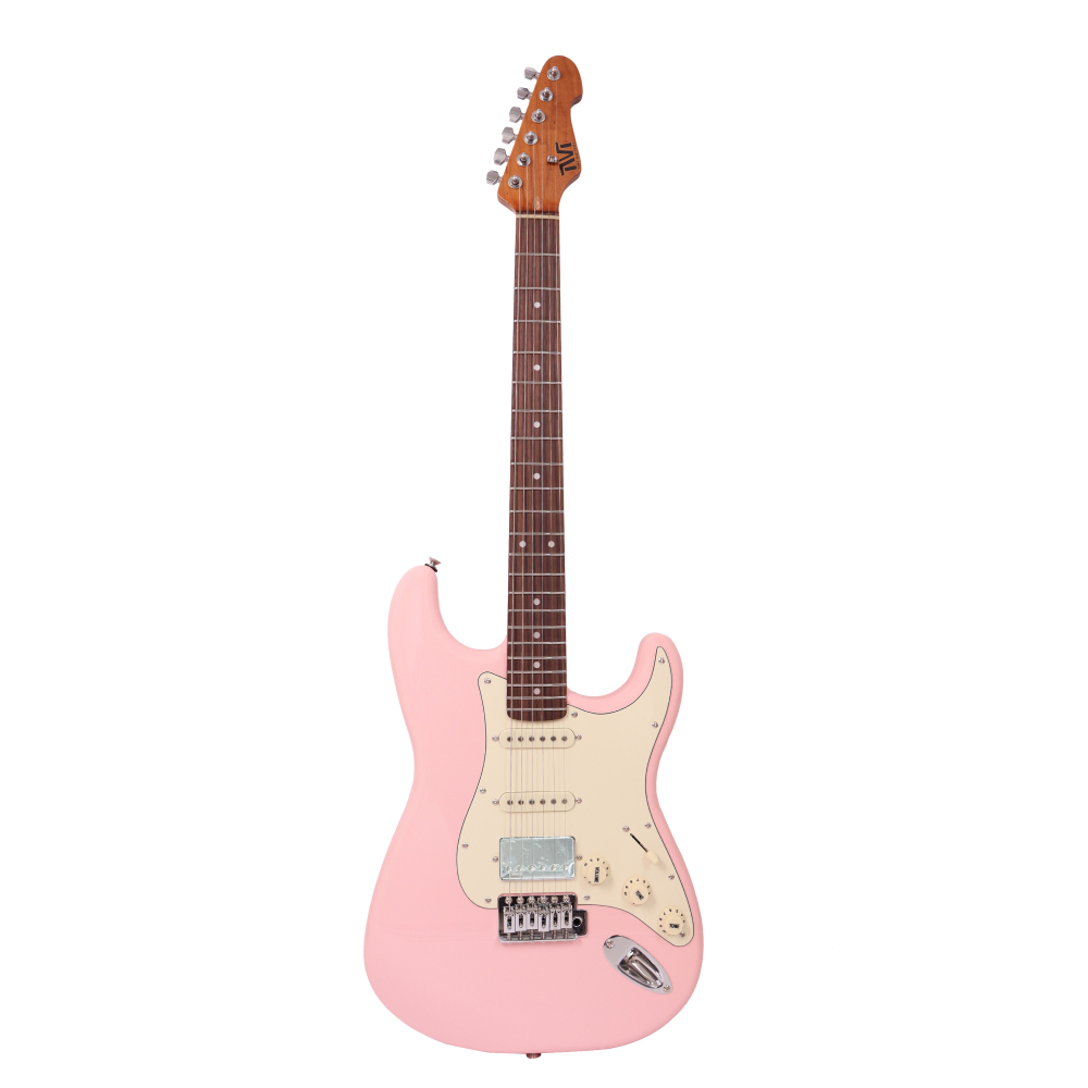 Stratocaster Electric Guitar Roasted Maple Neck Rosewood Fretboard SSH Ceramic Pickups 6-Point Tremolo Bone Nut Shell Pink Color