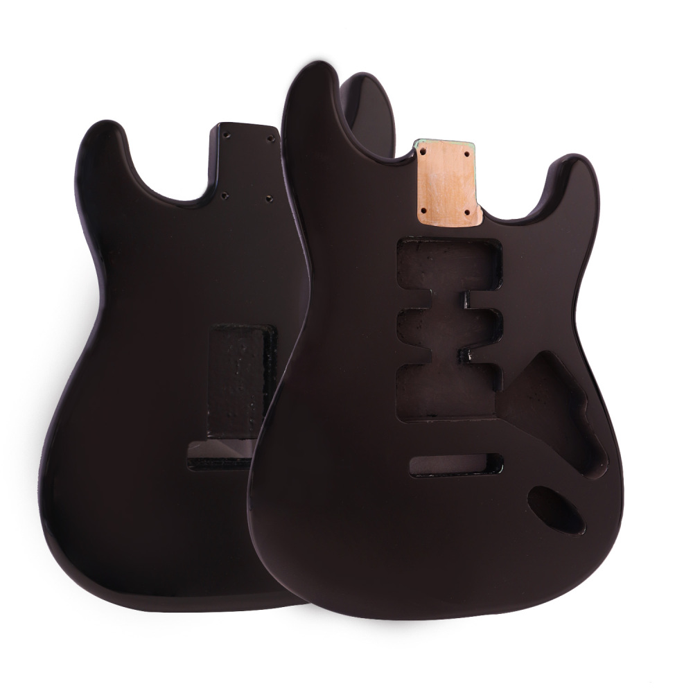 Roasted Poplar Electric Guitar Body Stratocaster HSH Black Color