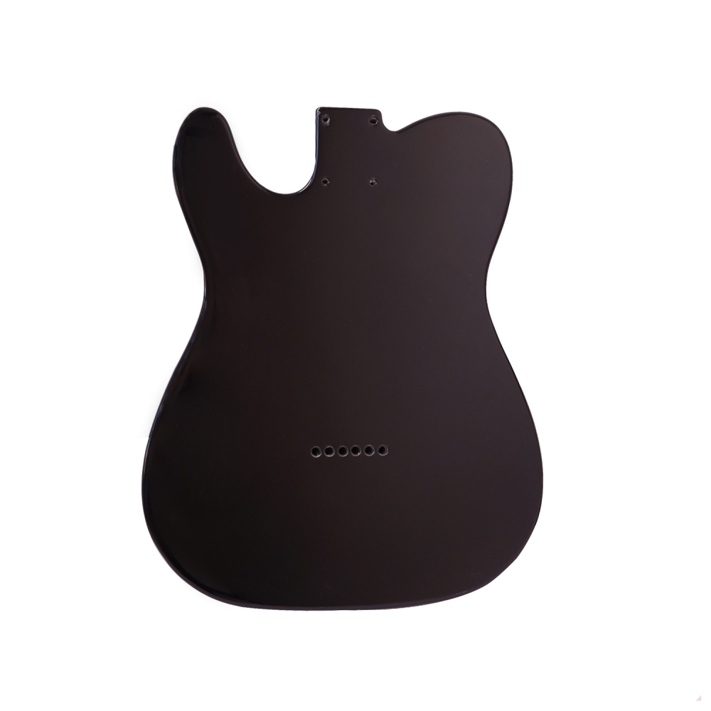 F Hole Semi-Hollow Roasted Poplar Guitar Body Telecaster SS  Black Color