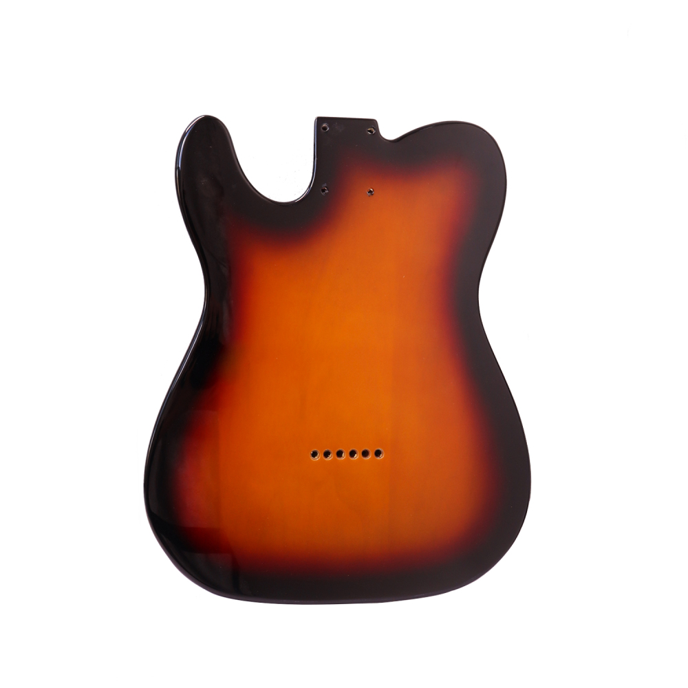 F Hole Semi-Hollow Roasted Poplar Guitar Body Telecaster SS  3 Tune Sunburst Color