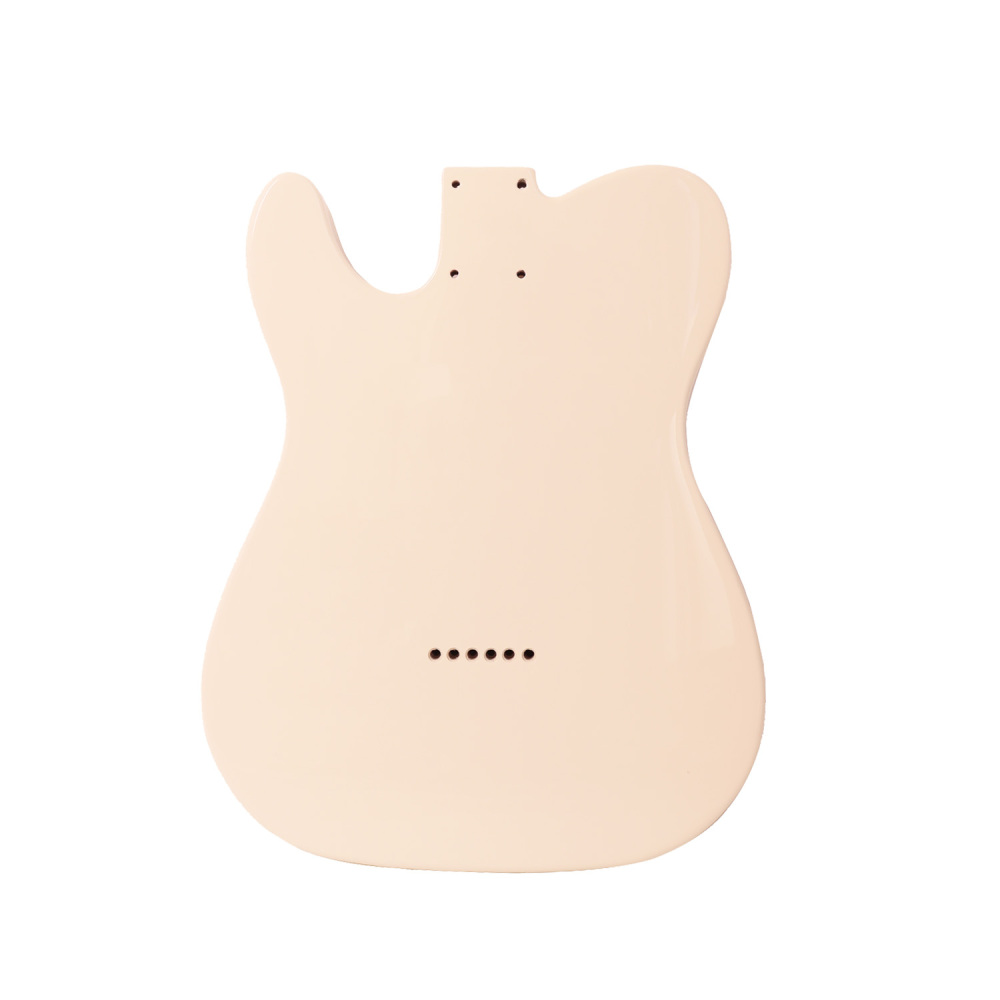 F Hole Semi-Hollow Roasted Poplar Guitar Body Telecaster SS Cream Color