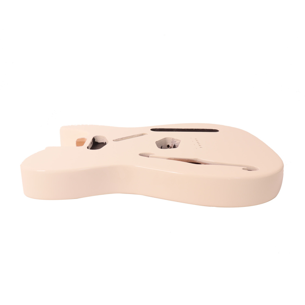 F Hole Semi-Hollow Roasted Poplar Guitar Body Telecaster SS Cream Color