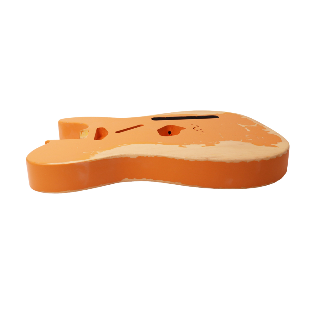 【Premium】Nitrocellulose Finish Relic Style Paulownia Guitar Body Telecaster SS Butterscotch Color