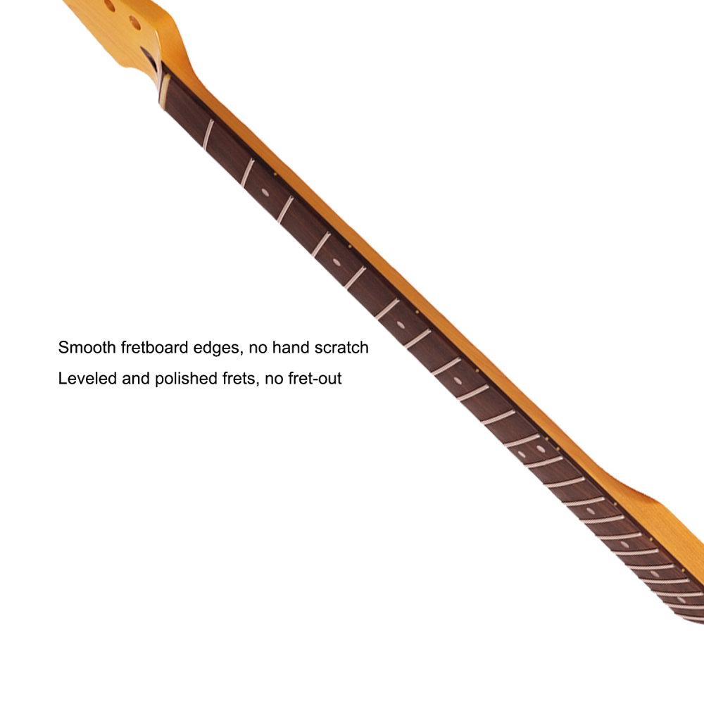Left-handed Premium Stratocaster Guitar Neck Rosewood Fretboard Maple Neck 9.5" Radius 10 mm Holes 22 Frets Gloss Finish