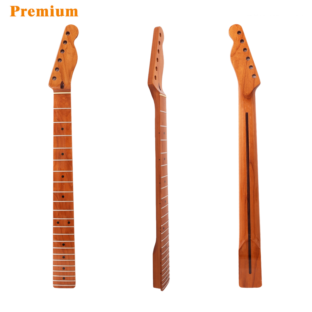 Premium Telecaster Guitar Neck Roasted Maple Neck 9.5" Radius 10 mm Holes 22 Frets Gloss Finish