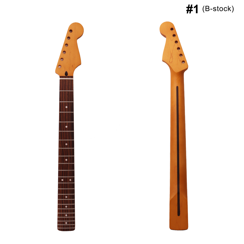 【B-Stock】Stratocaster Guitar Neck Rosewood Fretboard Maple Neck 12" Radius 10 mm Holes 22 Frets Satin Finish