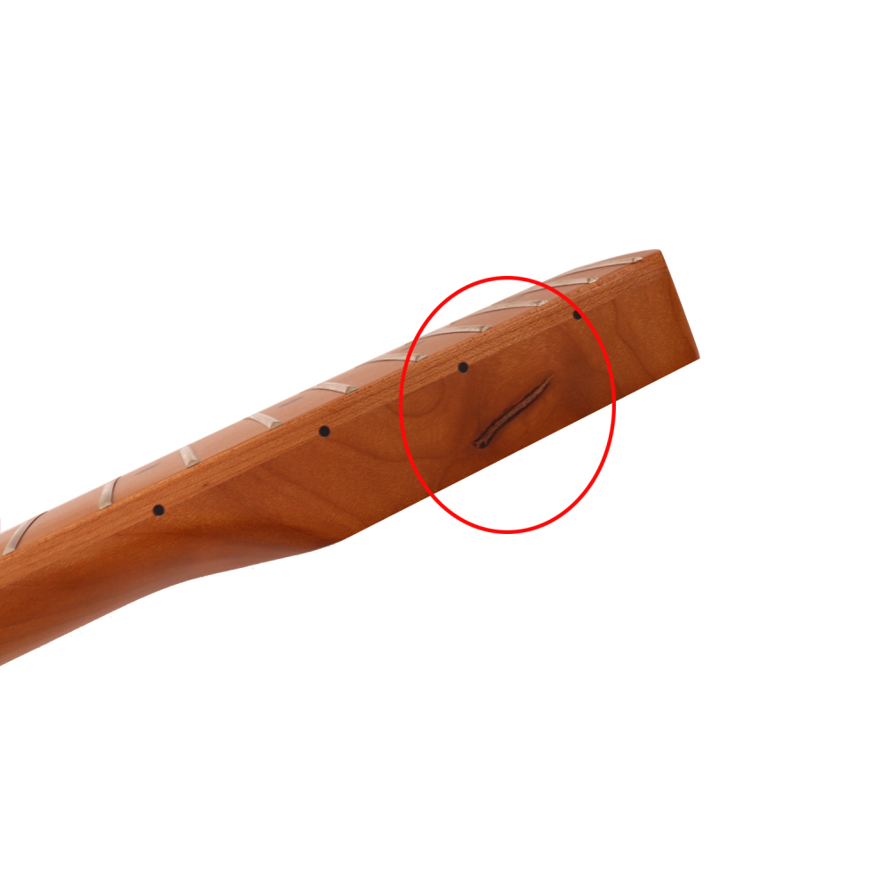 【B-Stock】【Conversion】28" Scale Length Stratocaster Guitar Neck Roasted Maple Neck 12" Radius 10 mm Holes 22 Frets Satin Finish