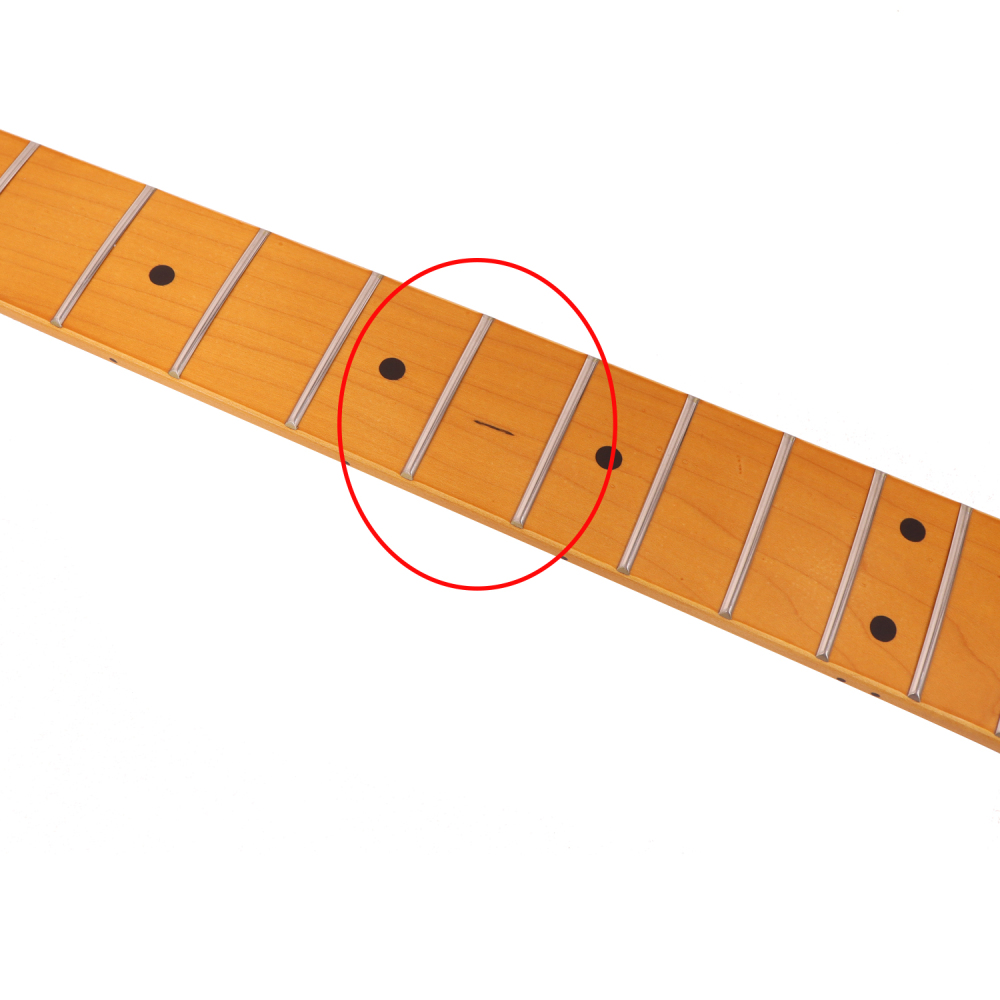 【B-Stock】【Conversion】Baritone Neck 28" Scale Length Telecaster  Guitar Neck Canadian Maple Neck 12" Radius 10 mm Holes 22 Frets Satin Finish
