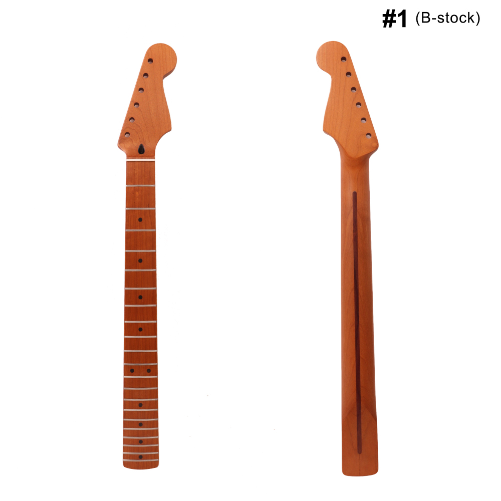 【B-Stock】Stratocaster Guitar Neck Roasted Maple Neck 9.5" Radius 8 mm Holes 21 Frets Satin Finish