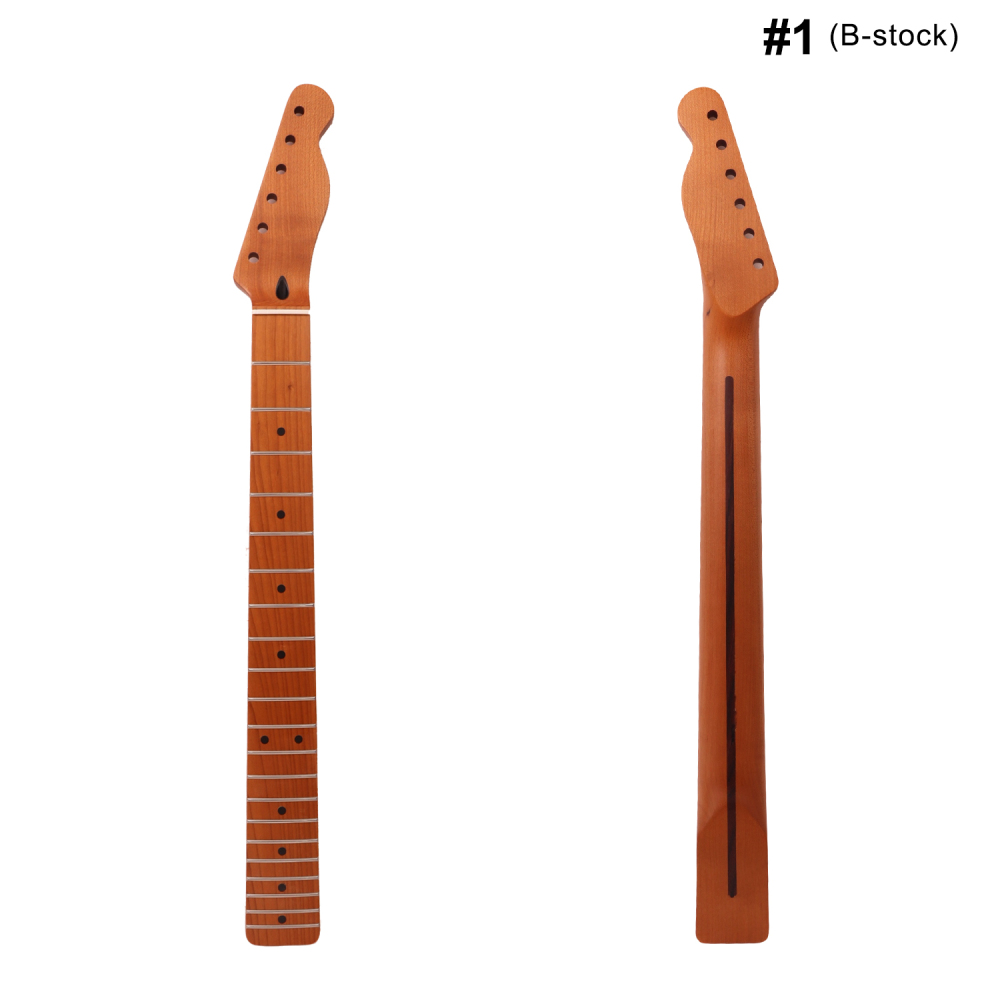 【B-Stock】Telecaster Guitar Neck Roasted Maple Neck 9.5" Radius 8 mm Holes 21 Frets Satin Finish
