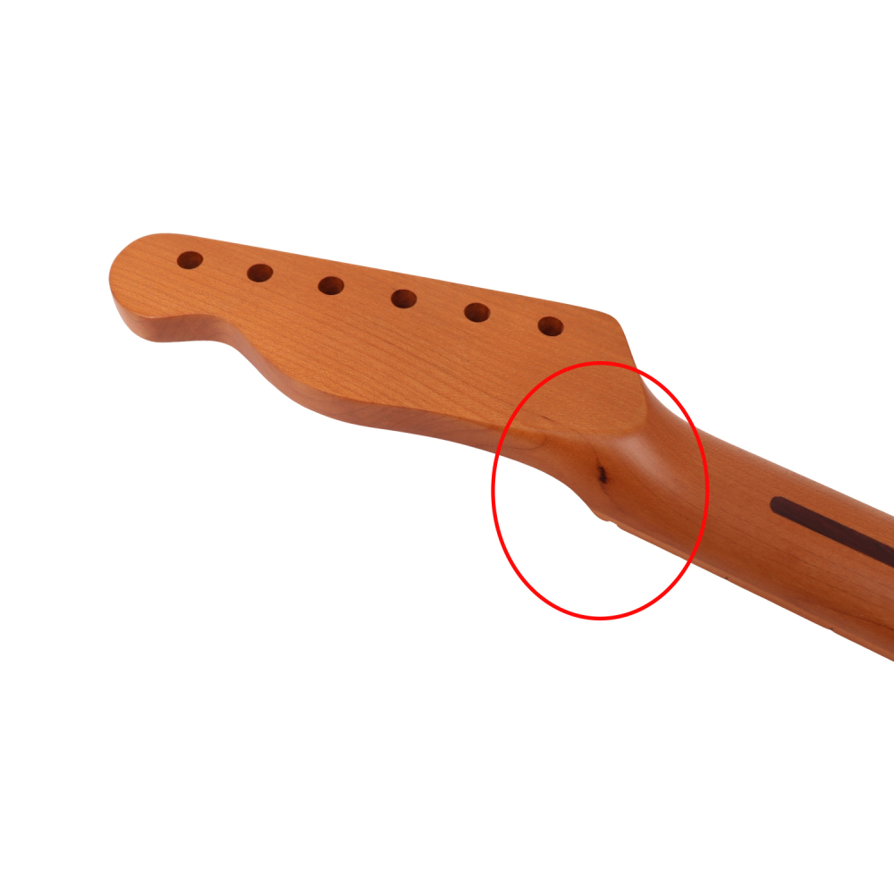 【B-Stock】Telecaster Guitar Neck Roasted Maple Neck 9.5" Radius 8 mm Holes 21 Frets Satin Finish