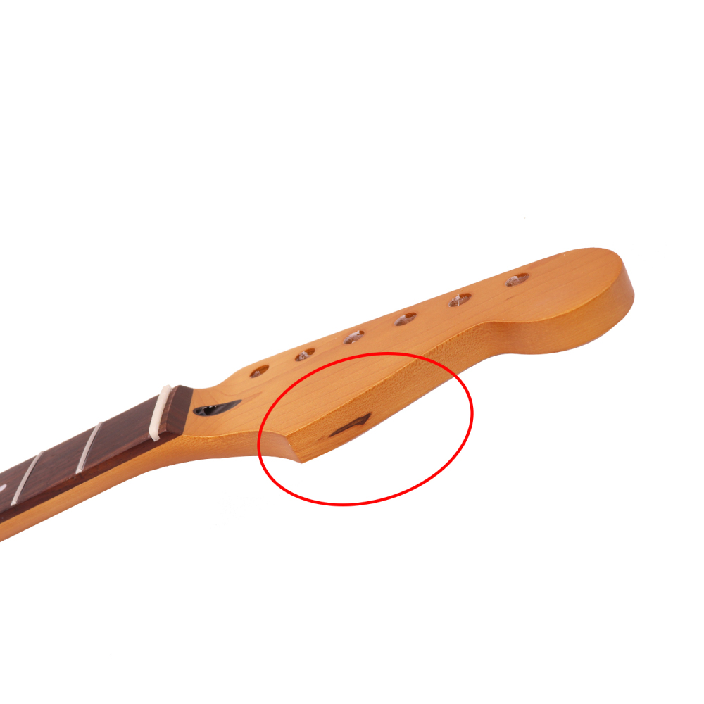 【B-Stock】【Conversion】24.75" Scale Length Stratocaster Guitar Neck Rosewood Fretboard Maple Neck 12" Radius 10 mm Holes 21 Frets Satin Finish