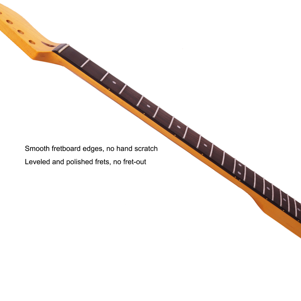 Premium Telecaster Guitar Neck Rosewood Fretboard Maple Neck Compound Radius 9.5"-12" 10 mm Holes 22 Frets Gloss Finish