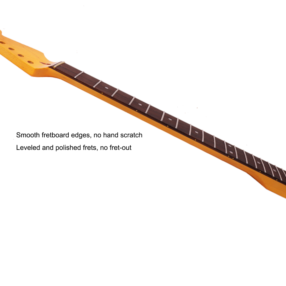 Premium Stratocaster Guitar Neck Rosewood Fretboard Maple Neck Compound Radius 9.5"-12" 10 mm Holes 22 Frets Gloss Finish
