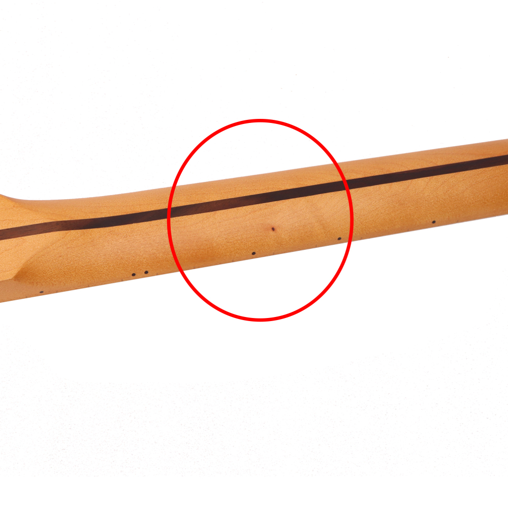 【B-Stock】Stratocaster Compatible  Guitar Neck Maple Neck 12" Radius 10 mm Holes 22 Frets Satin Finish
