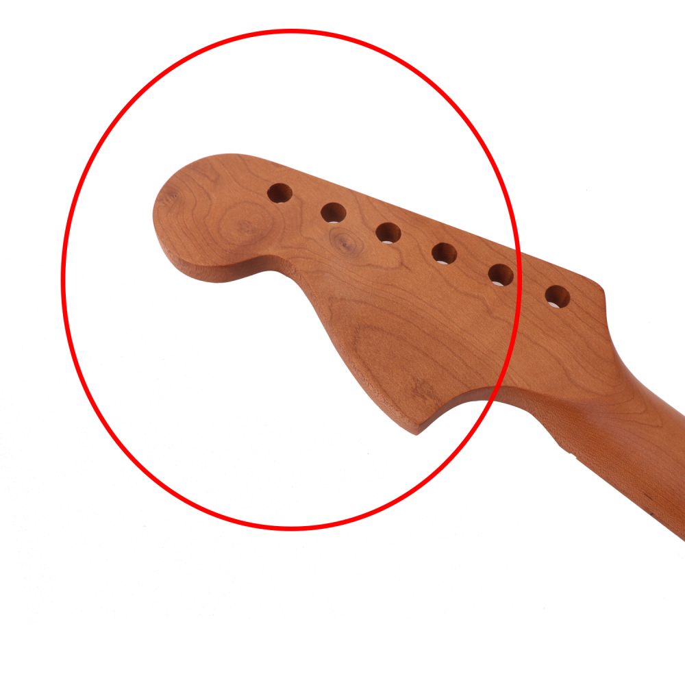 1970 Big Headstock Stratocaster Compatible Roasted Maple Neck 12" Radius 10 mm Holes 22 Frets Satin Finish