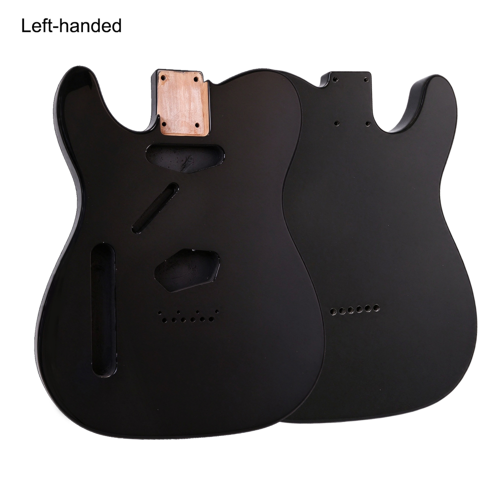 Left-handed Roasted Poplar Guitar Body Telecaster SS Black Color
