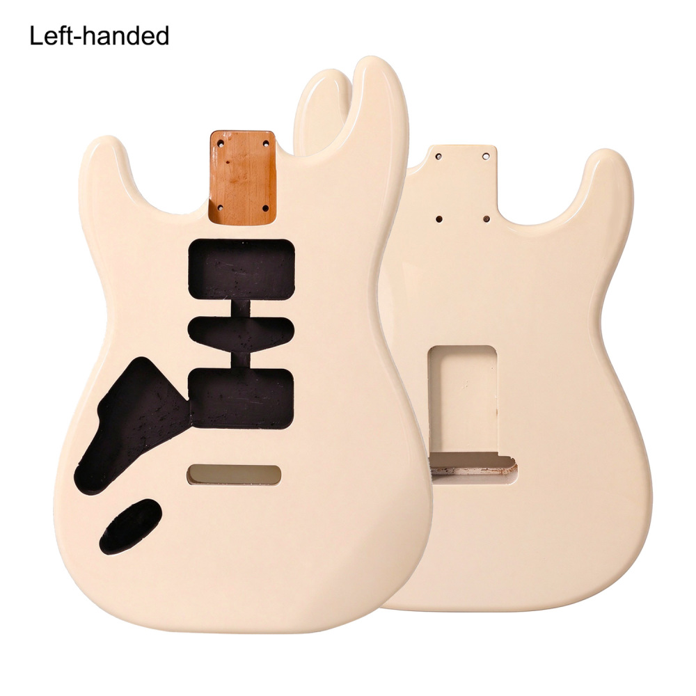 Left-handed  Roasted Poplar Electric Guitar Body Stratocaster HSH Cream Color