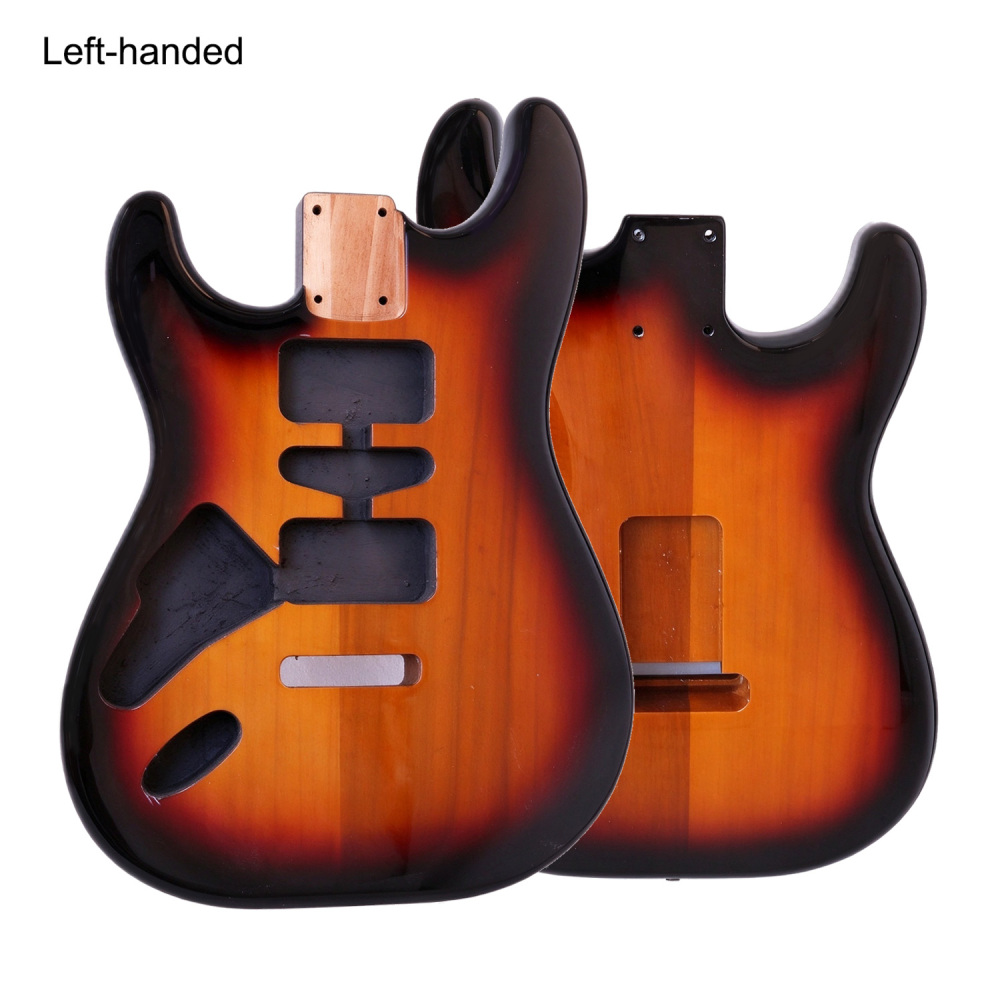 Left-handed Roasted Poplar Electric Guitar Body Stratocaster HSH 3 Tune Sunburst Color