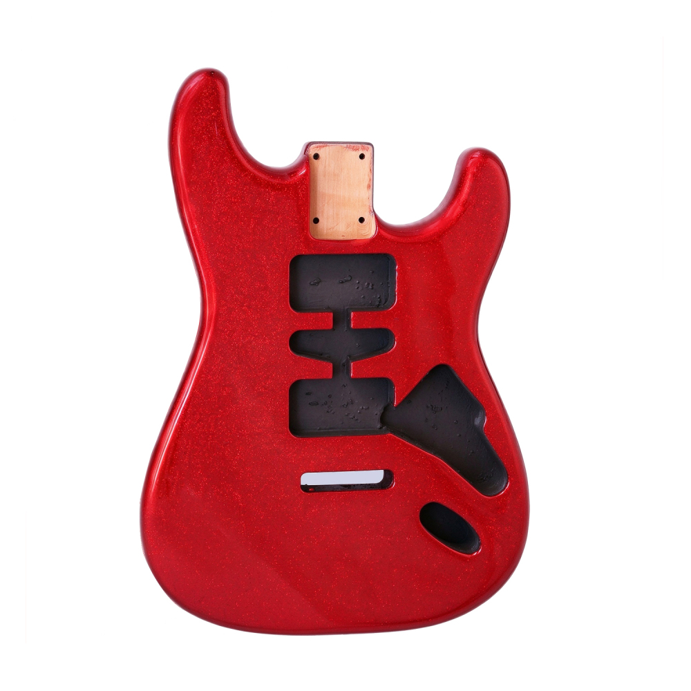 Roasted Poplar Electric Guitar Body Stratocaster HSH Red Sparkle Color