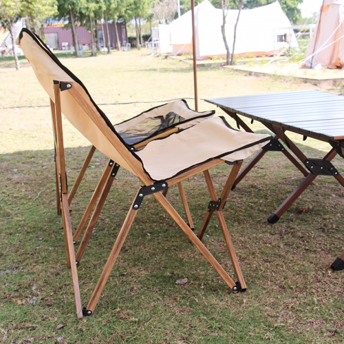 Outdoor Portable Camping Chair Folding Butterfly Chairs with Removable Canvas Cover Beach Dining Chairs