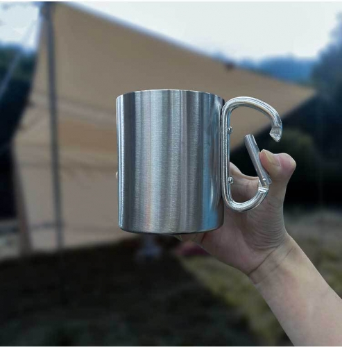 Camping Picnic Water Cup Stainless Steel Cup Cold Drink Cups, for Home & Outdoor Activities, Picnic, Travel & Camping