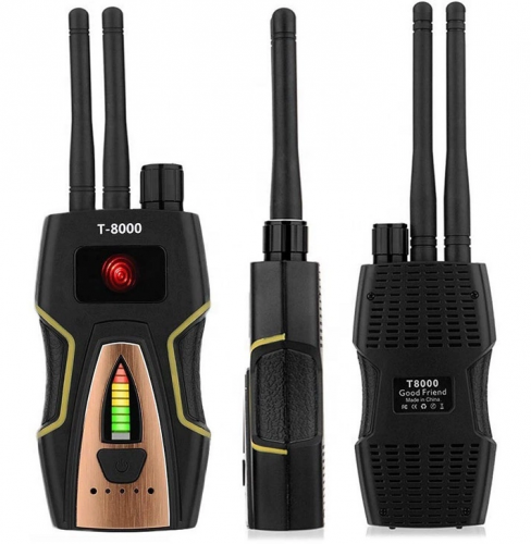 T8000 RF Signal Detectors Wireless Bug speed hidden camera Lens GSM Audio Finder GPS Scan Detector