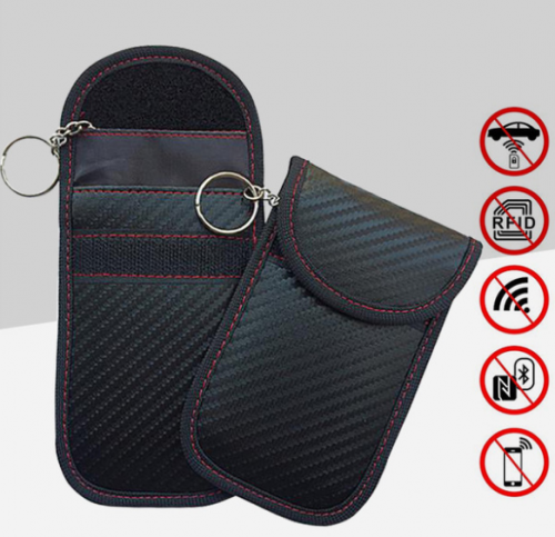 ZD-93   Carbon fiber car shielding remote control key case RFID electromagnetic shielding key case