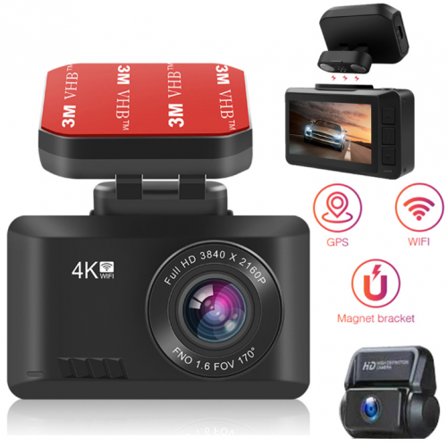 G3  4K WIFI driving recorder with magnetic function, GPS track, driving recorder dual lens
