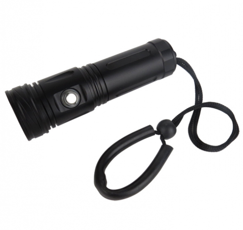 A018  Professional diving L2 flashlight, 50 meters deep dive, waterproof, aluminum alloy lithium battery, strong light and long range, battery warning
