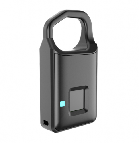 P4 mini smart finger print padlock USB charger door padlock finger print