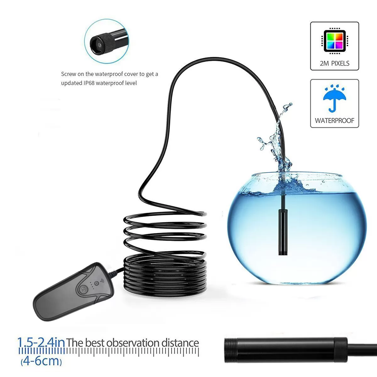 C130 WIFI 5.5MM HD 720P 5M security industrial endoscope camera system wireless