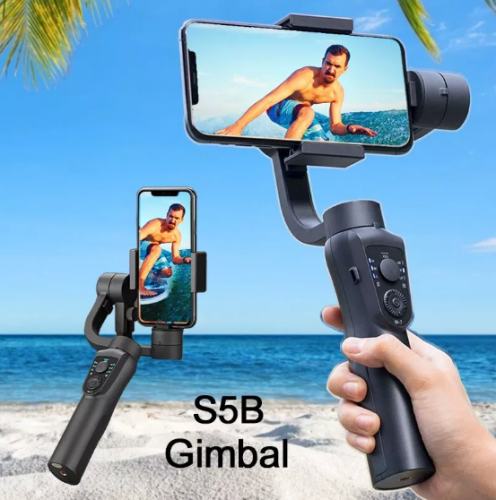 S5B  stabilizer Gopro camera stabilizer shandheld selfie stick Tripod for smartphone connection Bluetooth