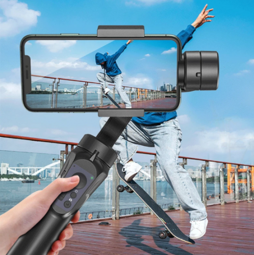 F6  USB Charging Video Record Support Universal Adjustable Direction Handheld Gimbal Camera Smartphone Stabilizer