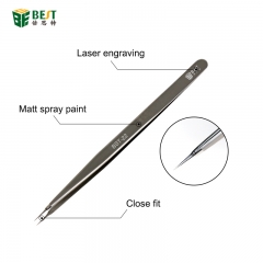 Tweezers Eyelash Extension Stainless Steel Antistatic Eyes Tweezers For False Eyelashes Extension Matt tweezers