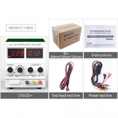 BST-1502D+ Durable Logo Customized Laboratory 0- 30V 5A Variable LAB DC Power Supply Switching For Mobile Repair