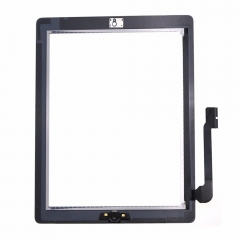 Touch Screen Glass Panel for iPad 3 With home button - White